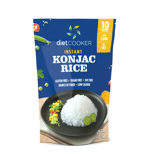 DIET COOKER Shirataki Rice, 6 Pack Konjac Rice Inside, Keto & Vegan Fr