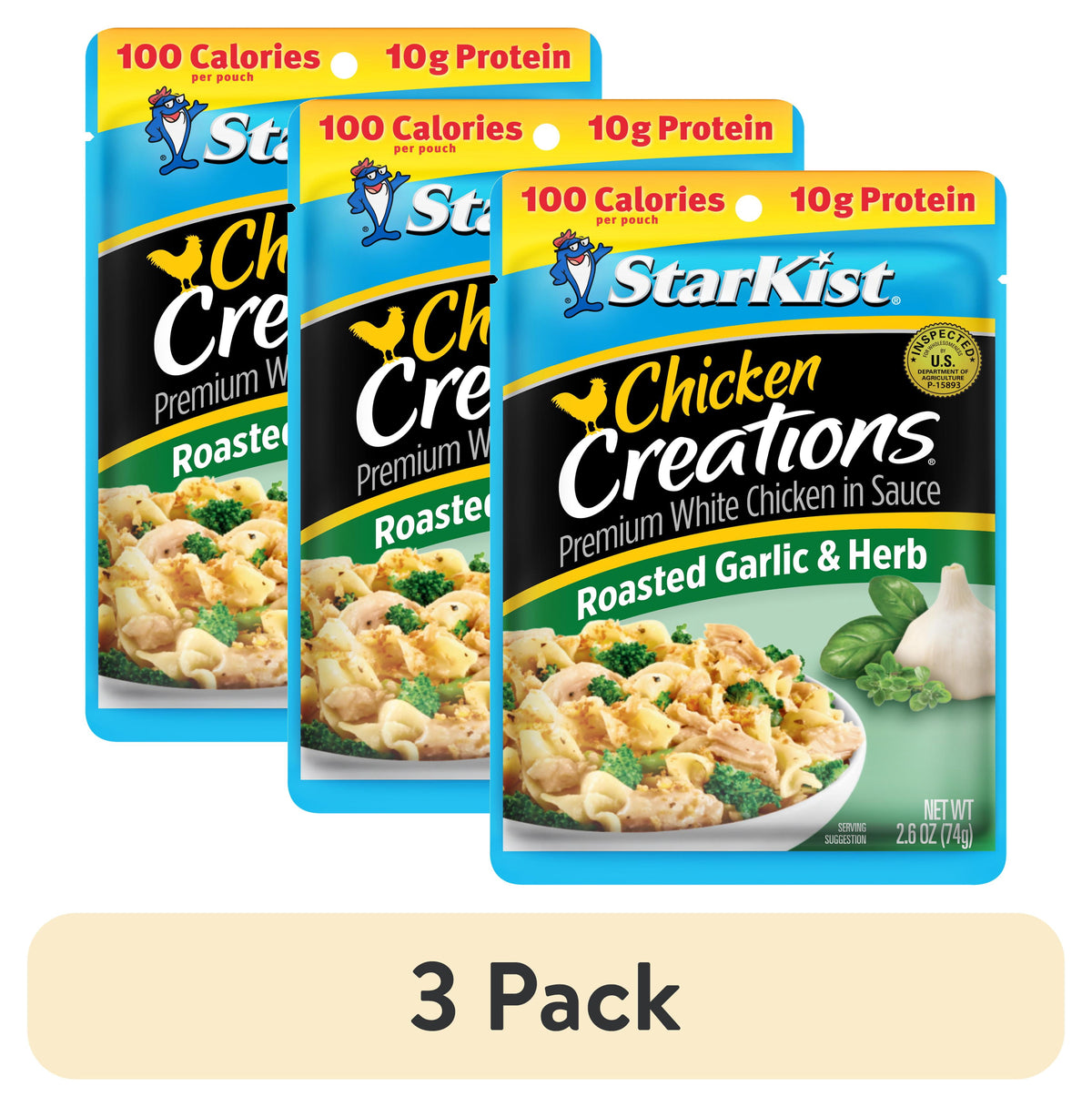 StarKist Chicken Creations, Garlic and Herb, 2.6 oz Pouch