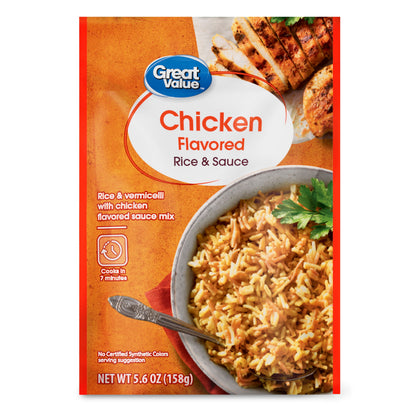 (8 pack) Great Value Chicken Rice & Sauce, 5.6 oz