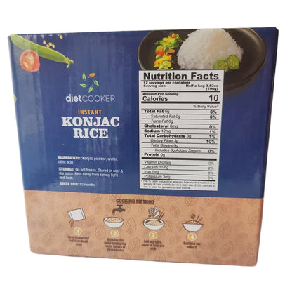 DIET COOKER Shirataki Rice, 6 Pack Konjac Rice Inside, Keto & Vegan Fr
