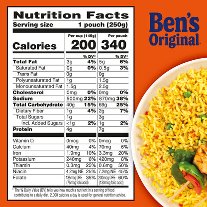 Ben's Original Ready Rice Garden Vegetable Flavored Rice, Easy Dinner