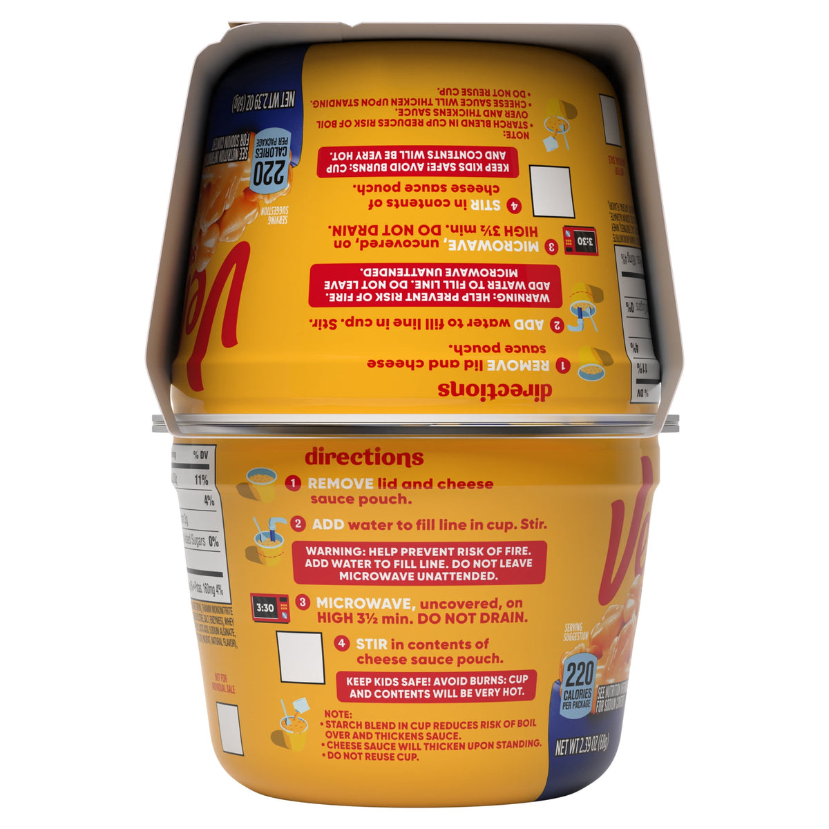 Velveeta Shells and Cheese Mac and Cheese, 4 Cups, for Easy Snack or D