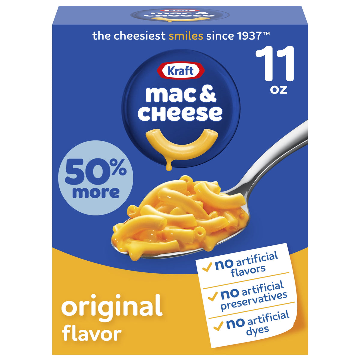 Kraft Mac and Cheese, 1 Box, for Easy Dinner or Dinner Sides, Original