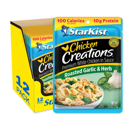 StarKist Chicken Creations, Garlic and Herb, 2.6 oz Pouch