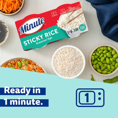 Minute Ready-to-Eat Restaurant-Style Sticky Rice, Microwaveable Rice C
