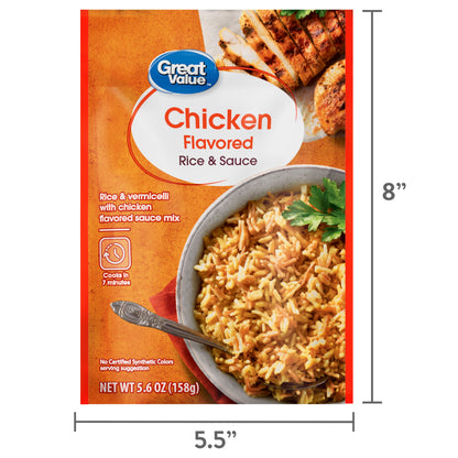 (8 pack) Great Value Chicken Rice & Sauce, 5.6 oz