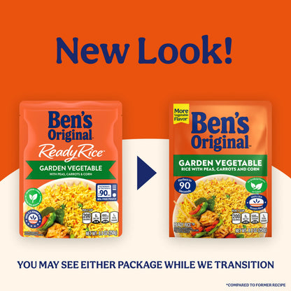 Ben's Original Ready Rice Garden Vegetable Flavored Rice, Easy Dinner