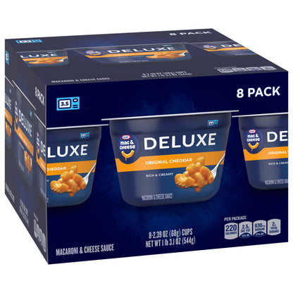 Kraft Deluxe Mac and Cheese, 8 Cups, for Easy Dinner or Dinner Sides,