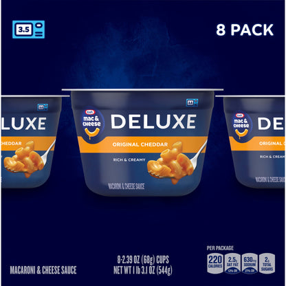 Kraft Deluxe Mac and Cheese, 8 Cups, for Easy Dinner or Dinner Sides,