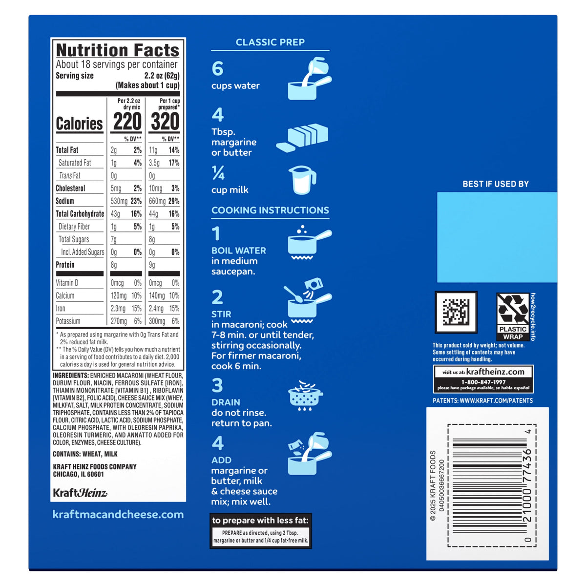 Kraft Mac and Cheese, 35 Boxes, for Easy Dinner or Dinner Sides, Origi