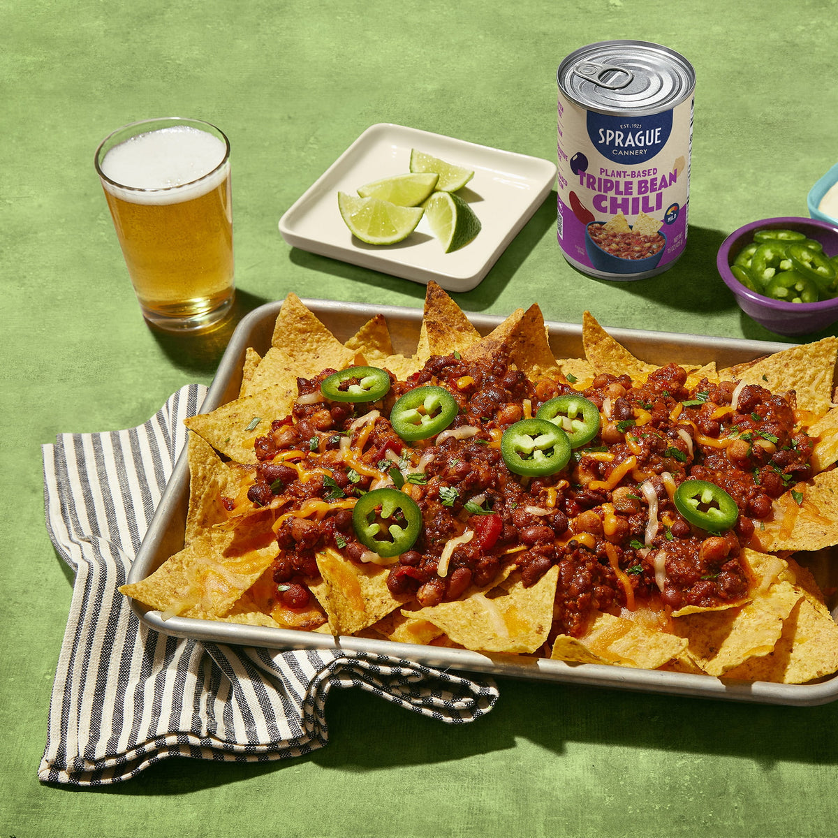Sprague Foods' - Triple Bean Chili in an Easy Open 15oz Can. Vegan, Gl