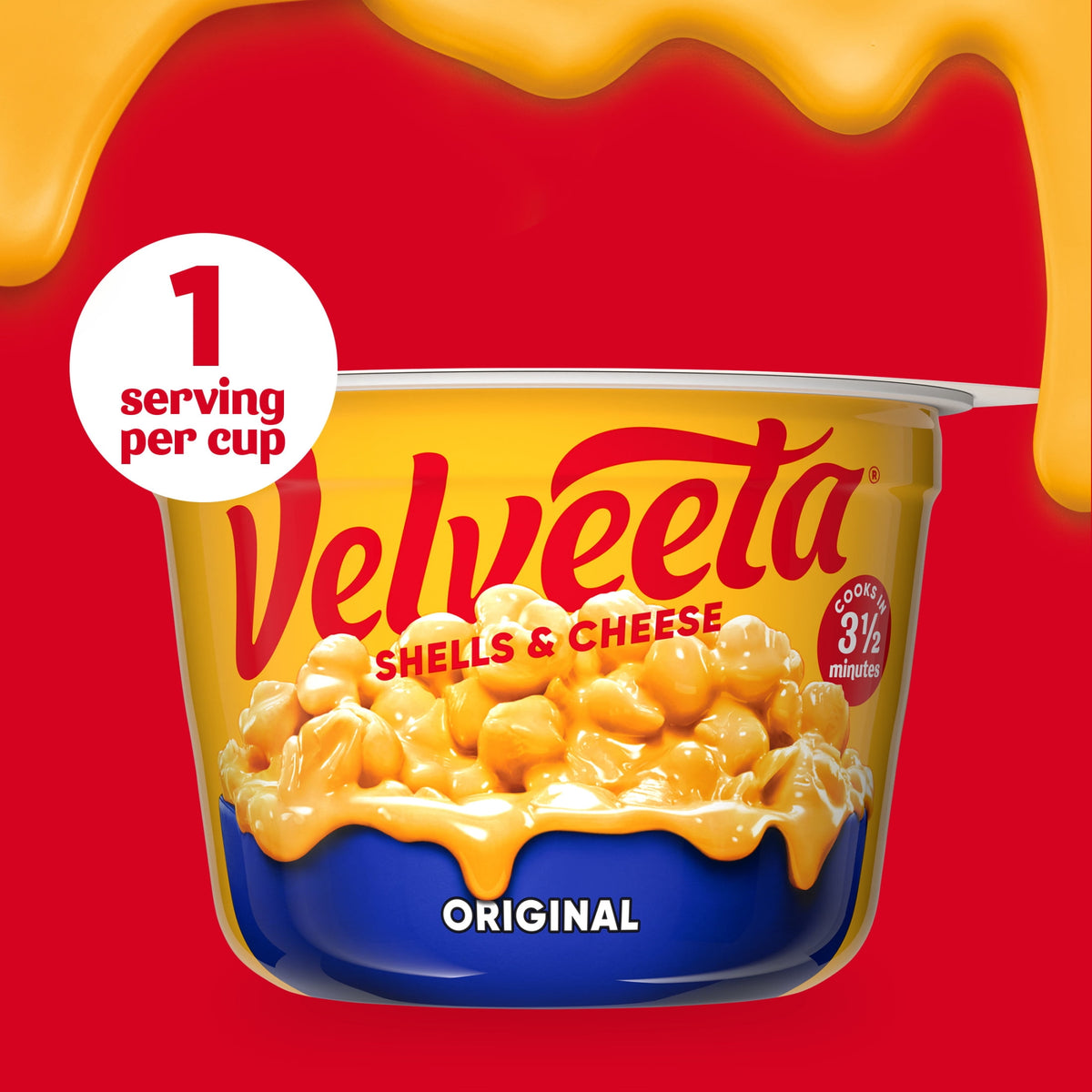 Velveeta Shells and Cheese Mac and Cheese, 4 Cups, for Easy Snack or D