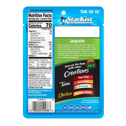 StarKist Tuna Creations BOLD Jalapeno, Wild Caught, 14g Protein, 2.6 o