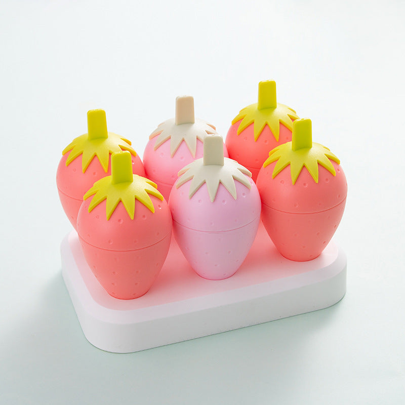 Strawberry Ice Cream Mold Home-Made Ice Lolly Ice Cream Sorbet Mold Homemade Frozen Ice Cute