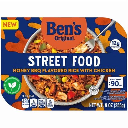 BEN'S ORIGINAL™ Street Food Honey BBQ Bean & Rice with Chicken Micro