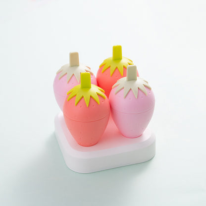 Strawberry Ice Cream Mold Home-Made Ice Lolly Ice Cream Sorbet Mold Homemade Frozen Ice Cute