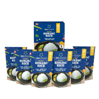 DIET COOKER Shirataki Rice, 6 Pack Konjac Rice Inside, Keto & Vegan Fr