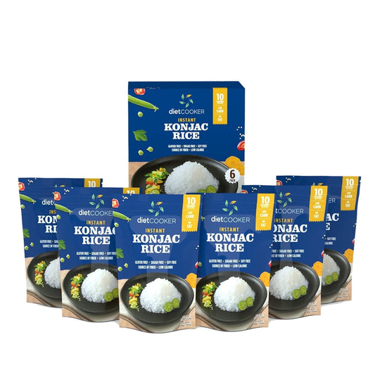 DIET COOKER Shirataki Rice, 6 Pack Konjac Rice Inside, Keto & Vegan Fr