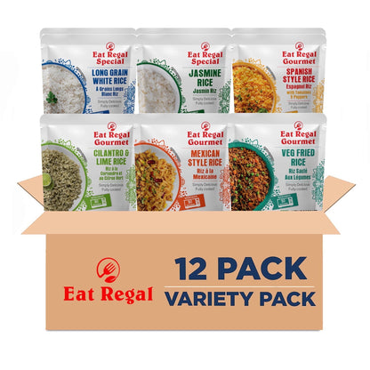 Eat Regal Rice Meals 6 Flavor Variety Pack Heat & Eat Microwave Ready
