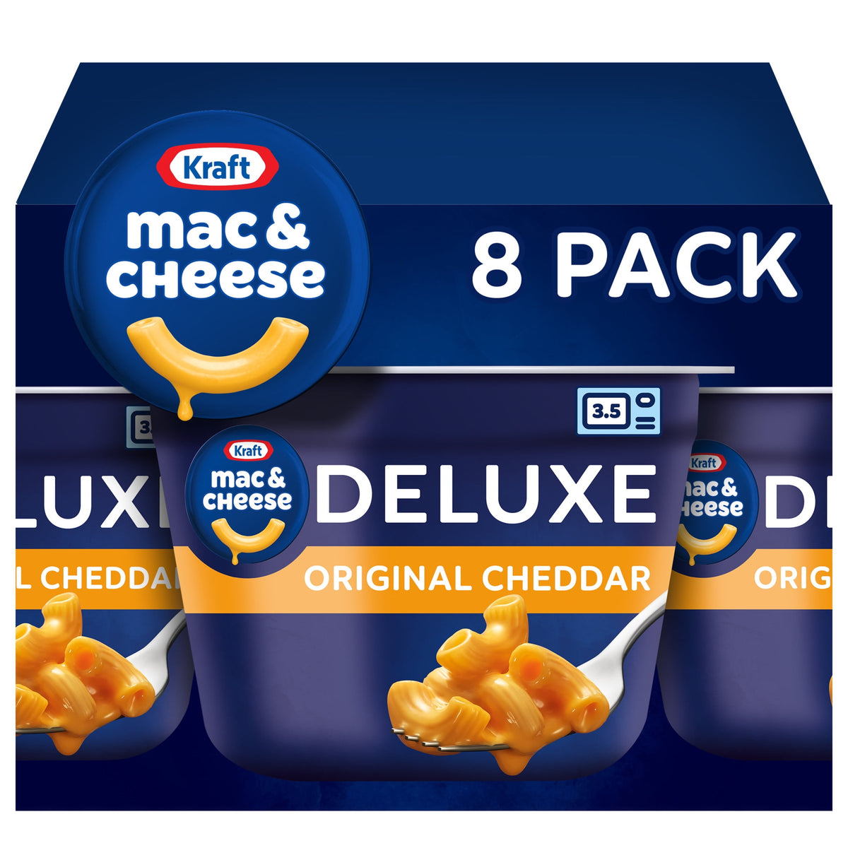 Kraft Deluxe Mac and Cheese, 8 Cups, for Easy Dinner or Dinner Sides,