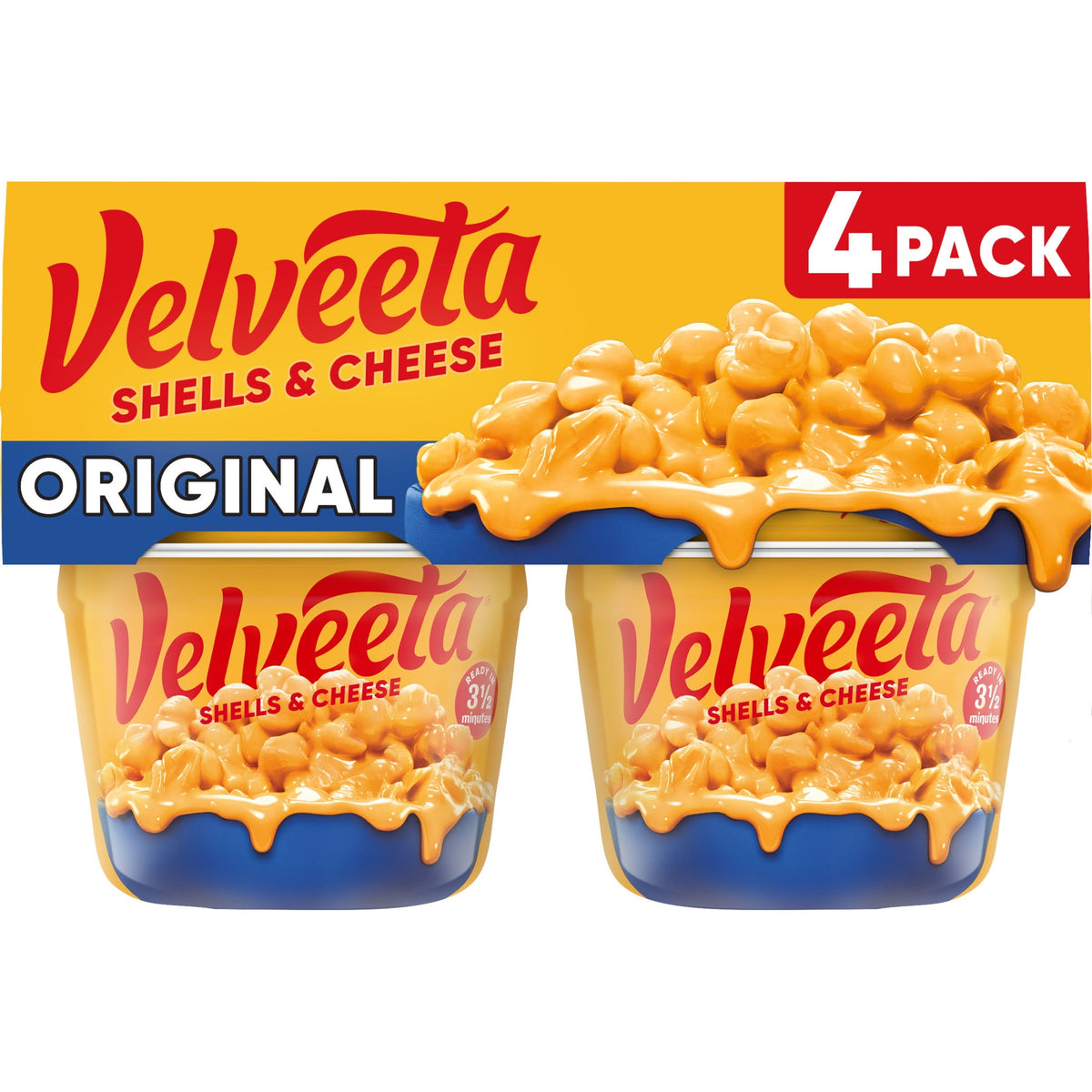 Velveeta Shells and Cheese Mac and Cheese, 4 Cups, for Easy Snack or D