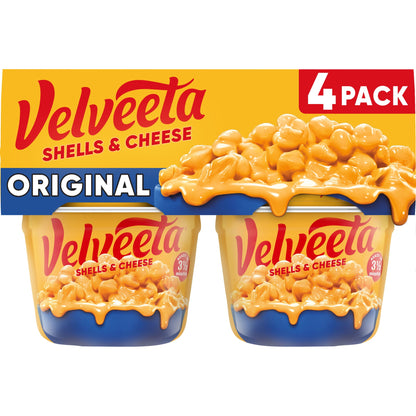Velveeta Shells and Cheese Mac and Cheese, 4 Cups, for Easy Snack or D