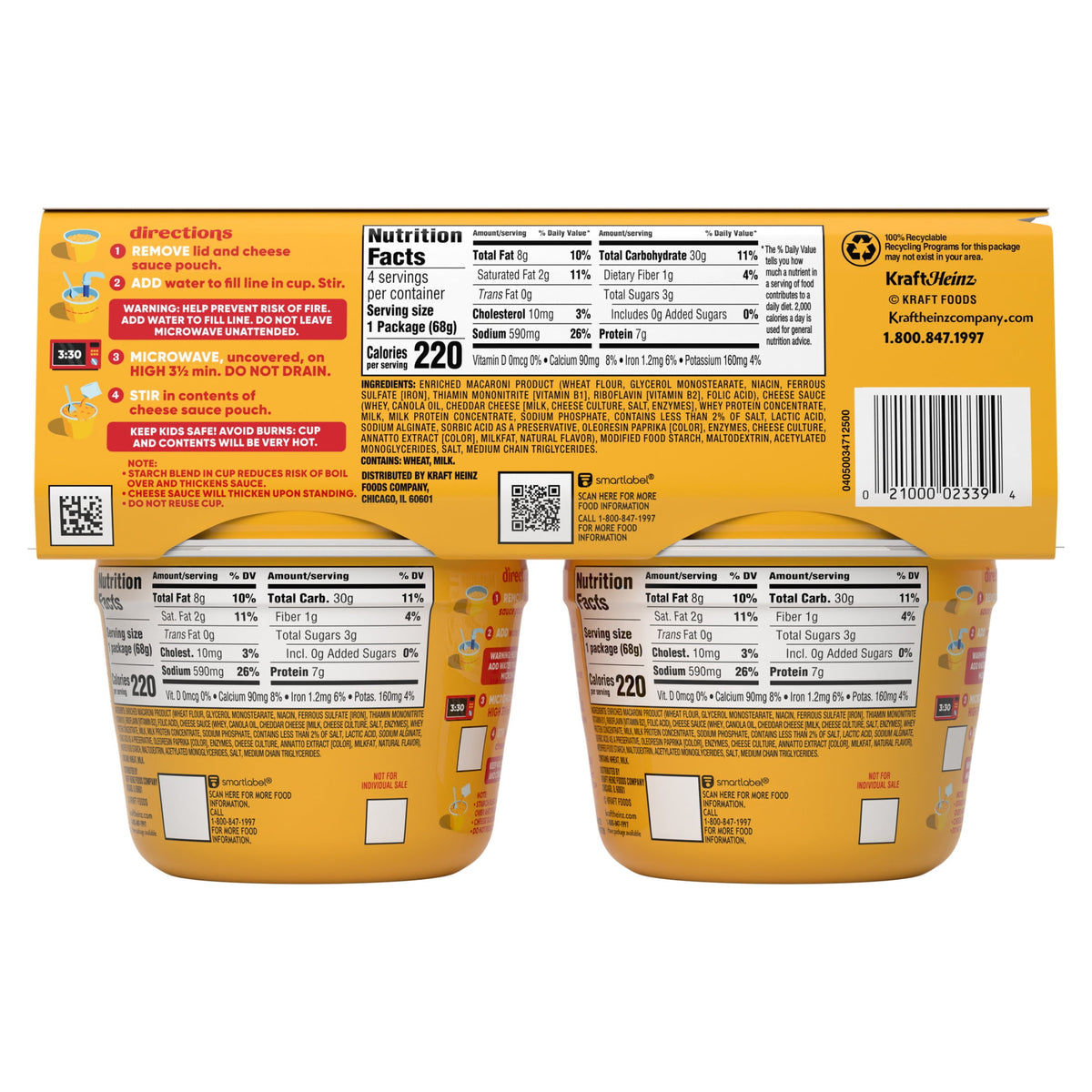 Velveeta Shells and Cheese Mac and Cheese, 4 Cups, for Easy Snack or D