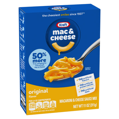Kraft Mac and Cheese, 1 Box, for Easy Dinner or Dinner Sides, Original