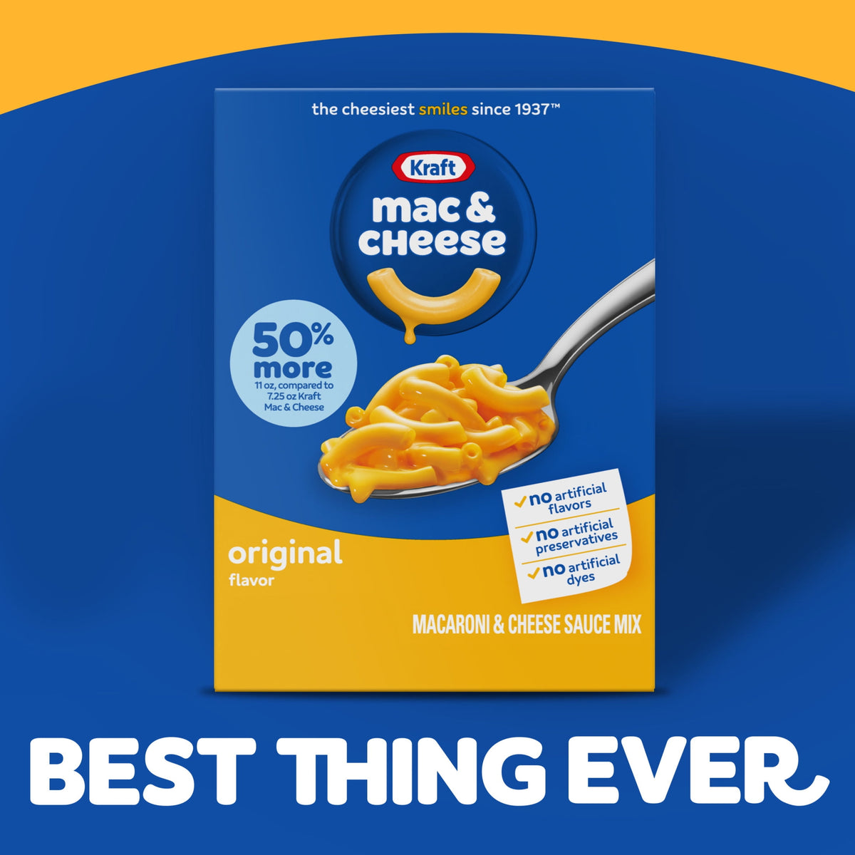 Kraft Mac and Cheese, 1 Box, for Easy Dinner or Dinner Sides, Original