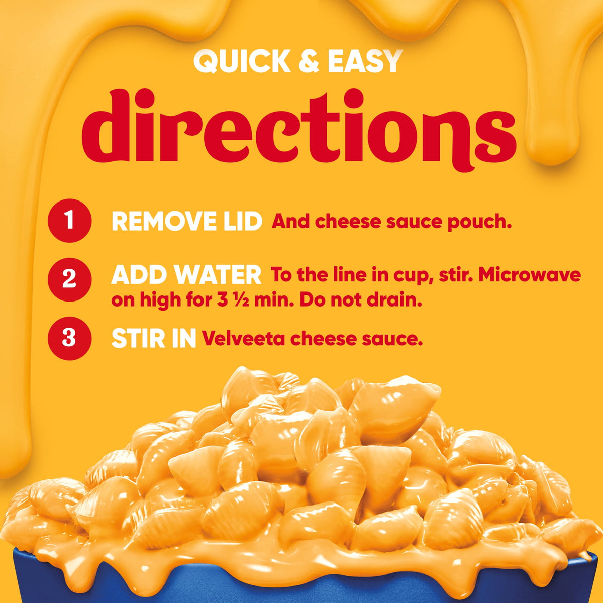 Velveeta Shells and Cheese Mac and Cheese, 4 Cups, for Easy Snack or D