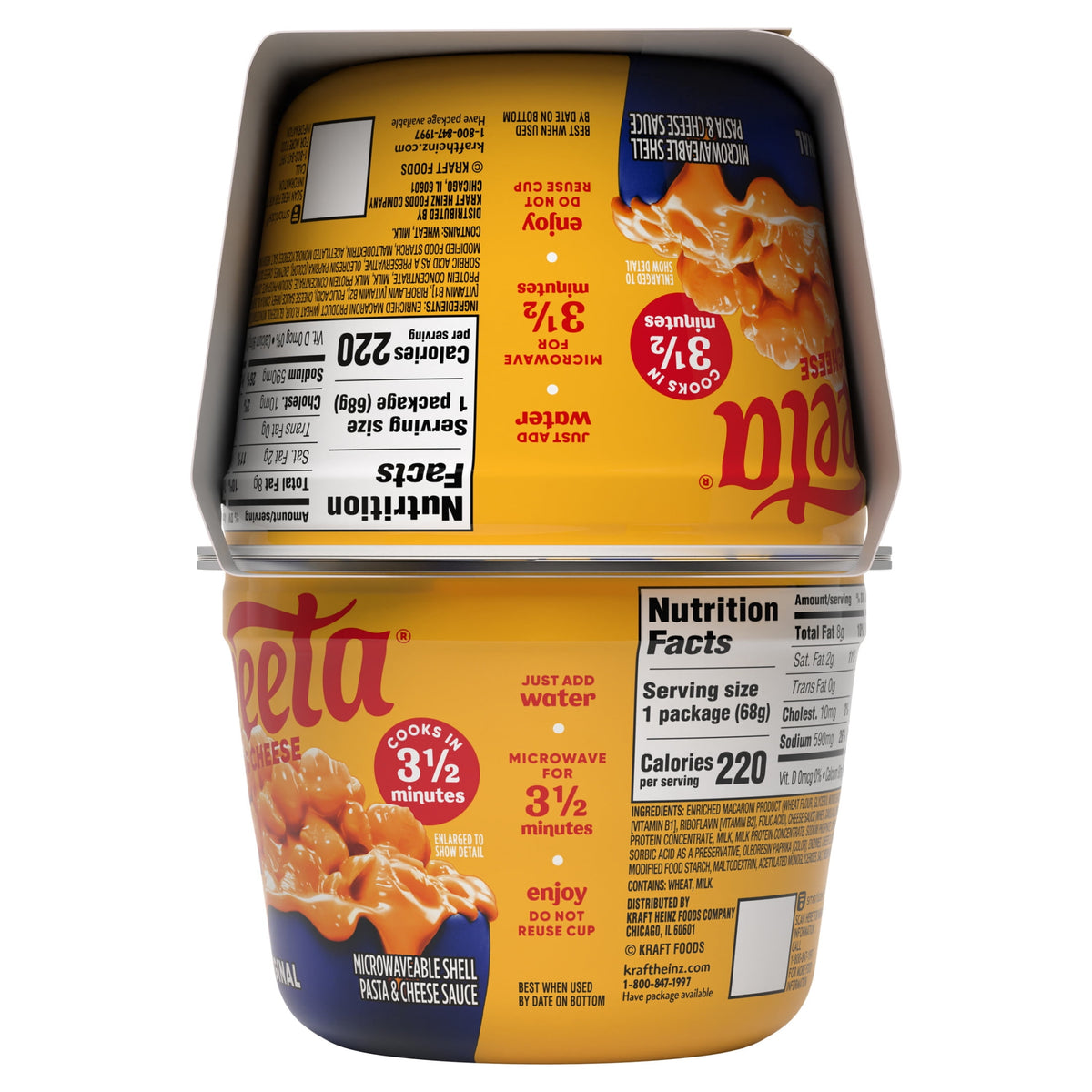Velveeta Shells and Cheese Mac and Cheese, 4 Cups, for Easy Snack or D