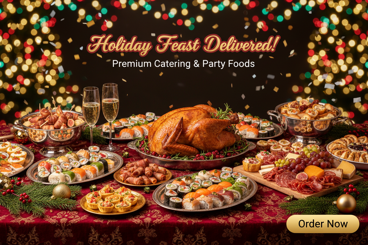 Festive Party Food Store Banner