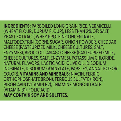 Knorr Cheddar Broccoli Parboiled Instant Rice, No Artificial Flavors,